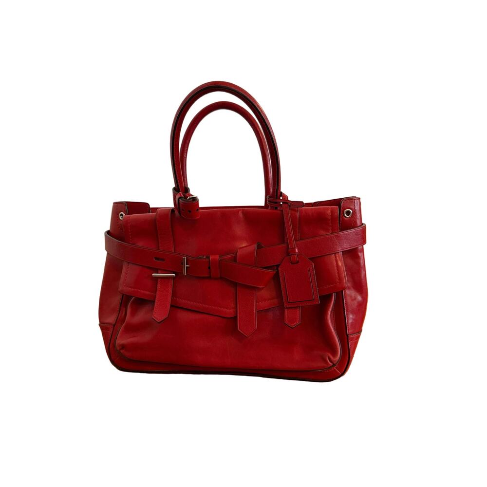 Reed Krakoff Red Leather Boxer Bag Gold Hardware